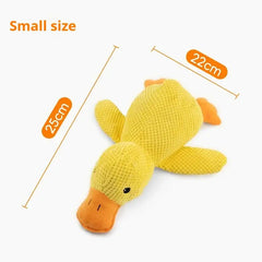 Bite Resistant Plush Sleeping Duck Dog Toy Squeaky Chew Toy for Teeth Grinding & Comfort